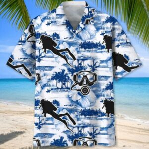 Scuba Diving Blue Nature Hawaiian Shirt